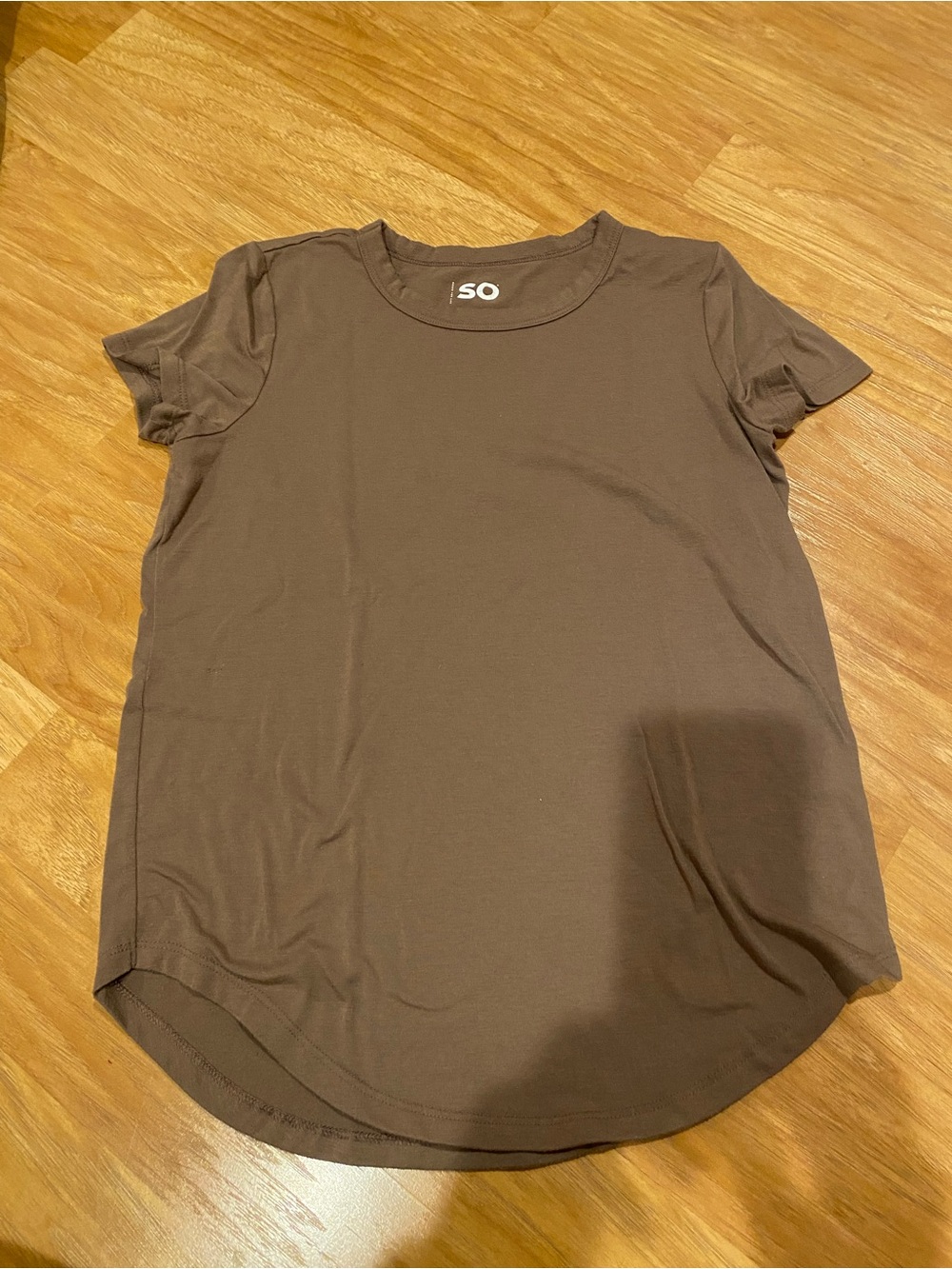 SO Women’s Brown Crewneck Short Sleeve Tee